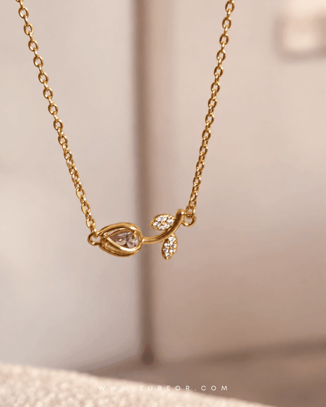 Cadena pequeño tulipán rosa 3