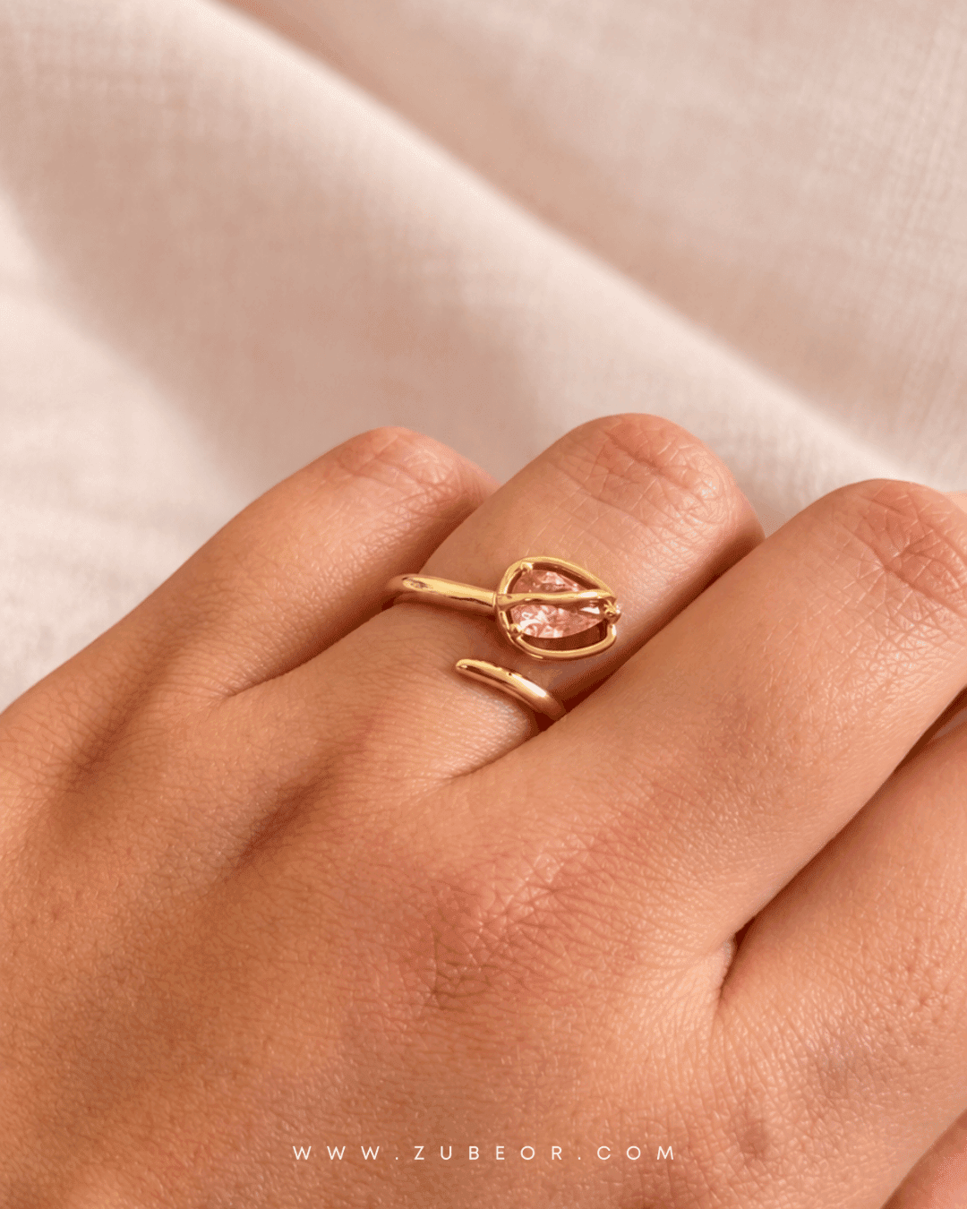 Anillo tulipán rosa 2