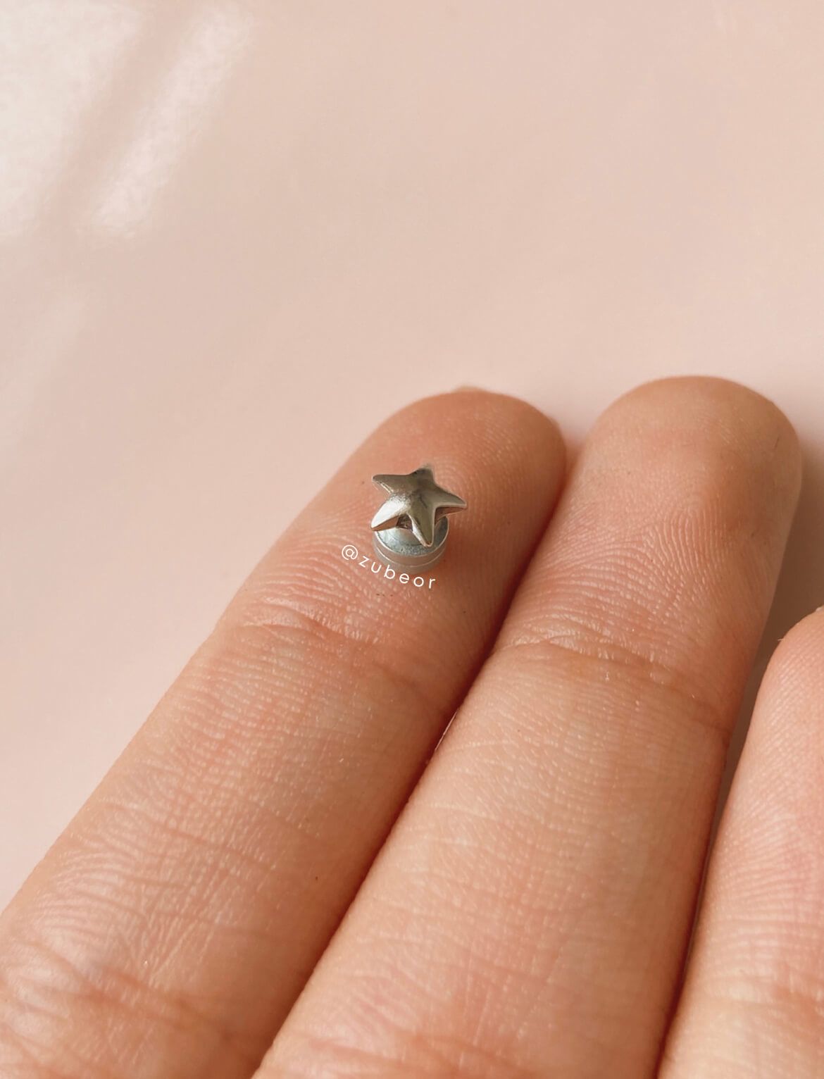 Piercing iman acero inoxidable 8