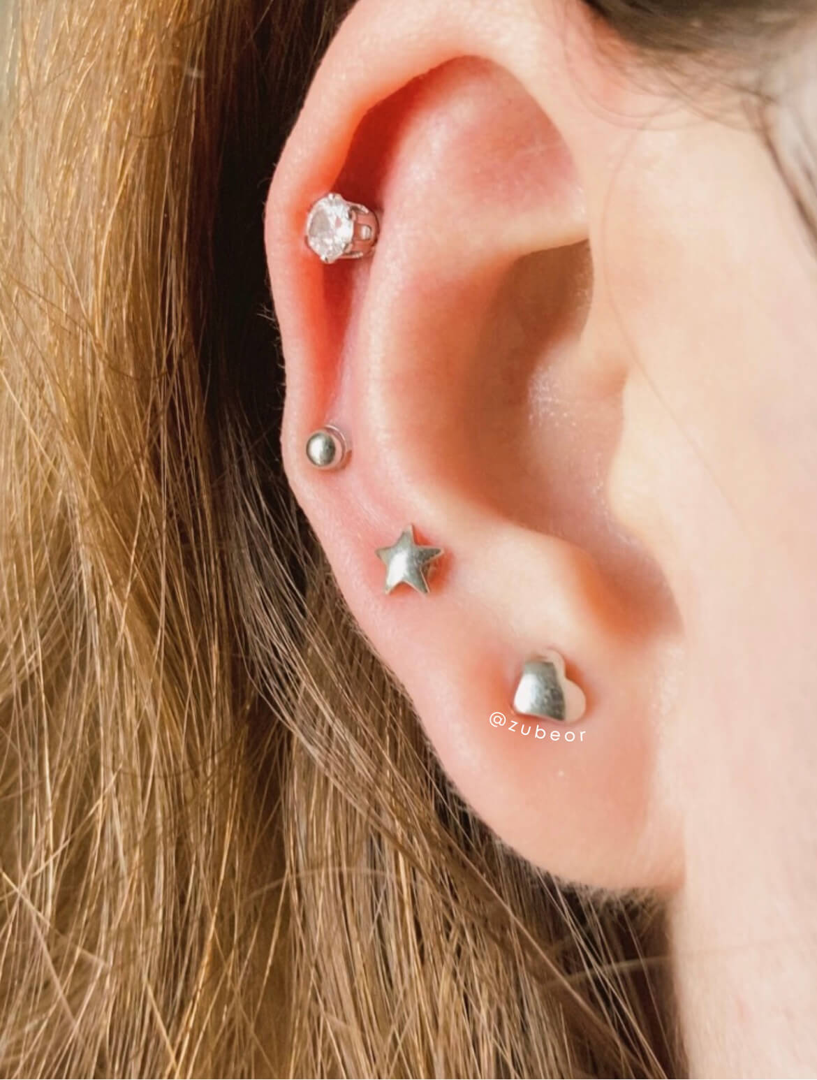Piercing iman acero inoxidable 2