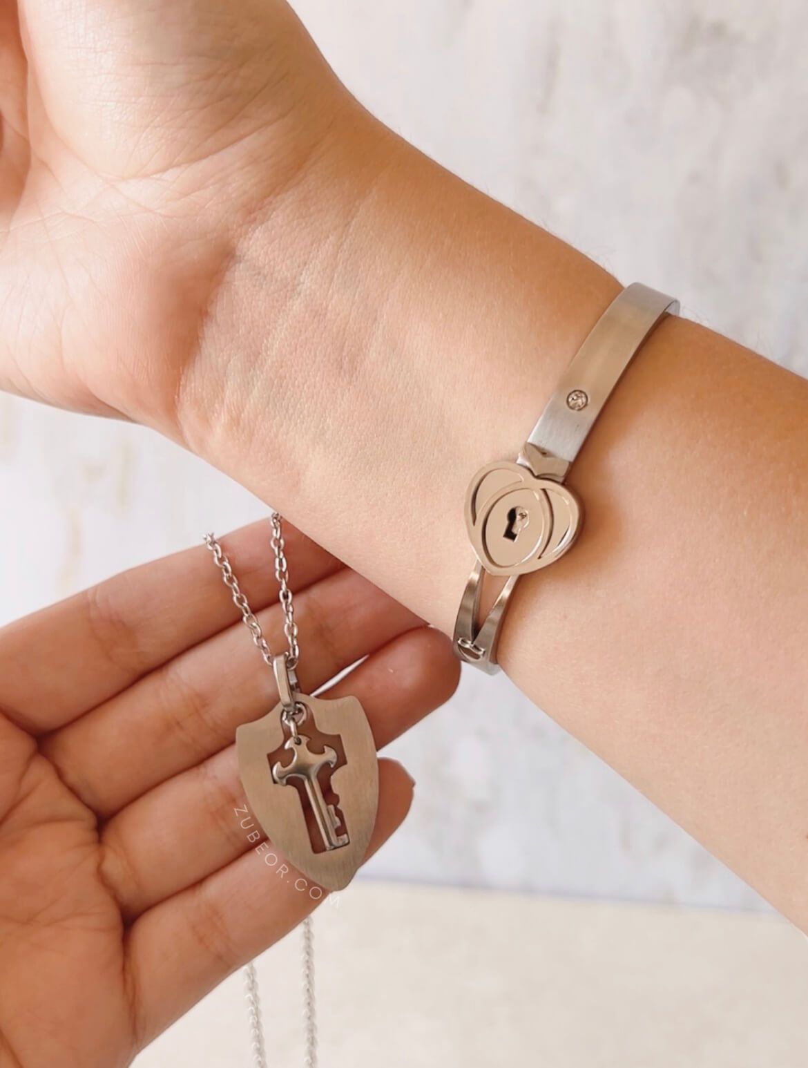Set de pulsera candado y cadena llave 4