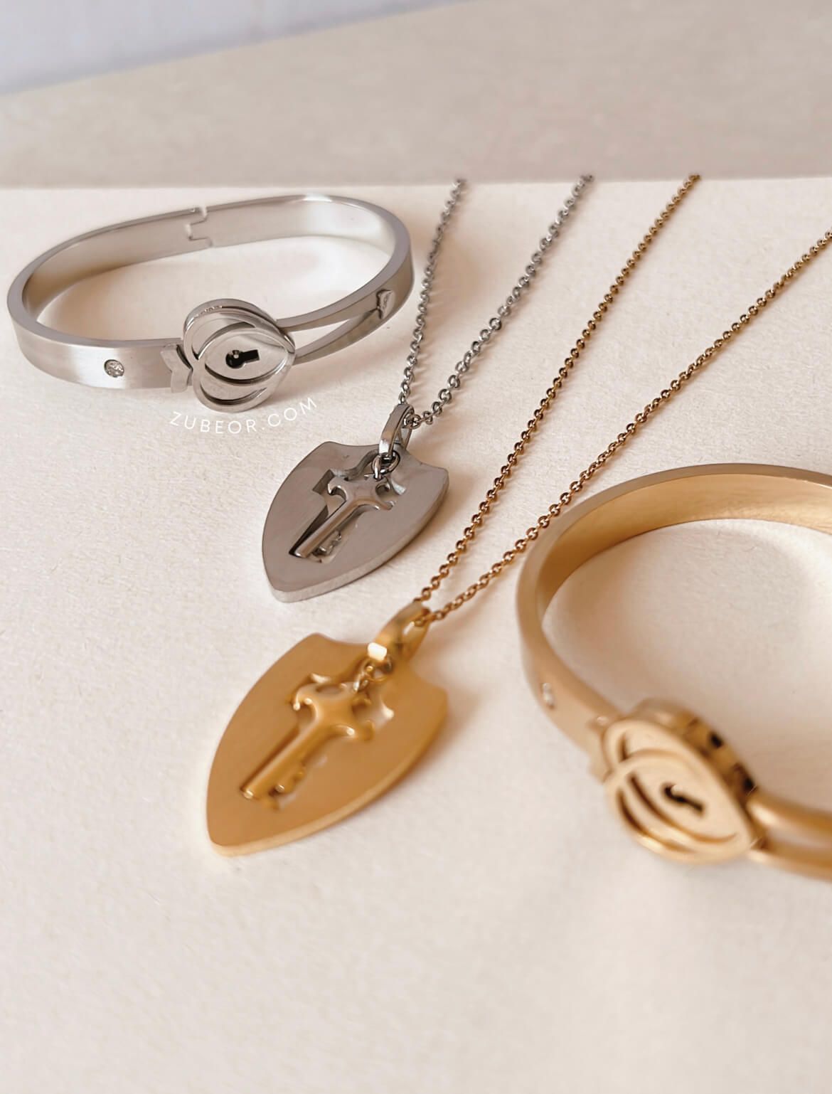 Set de pulsera candado y cadena llave 3