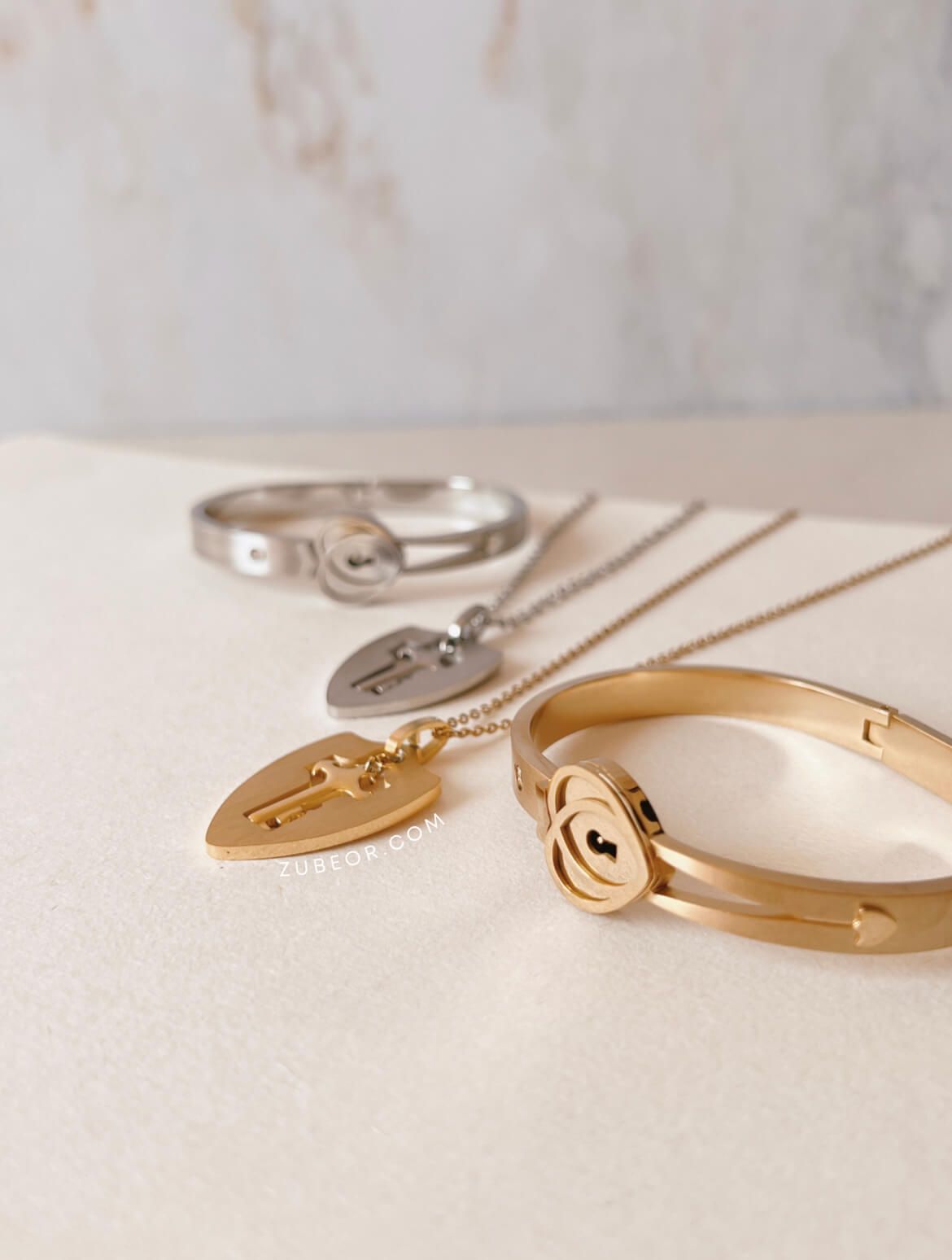 Set de pulsera candado y cadena llave 5