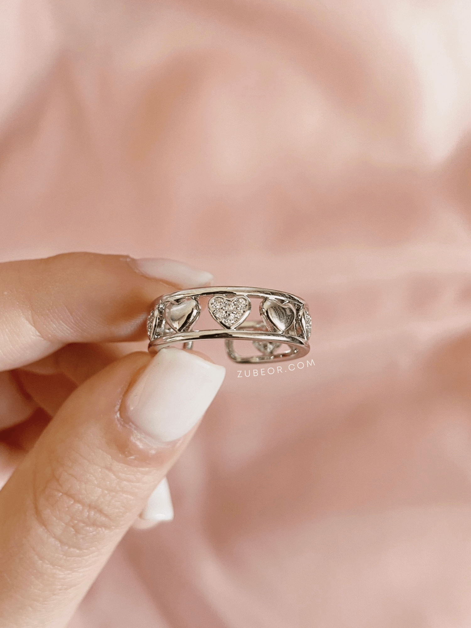 Anillo corazones 6