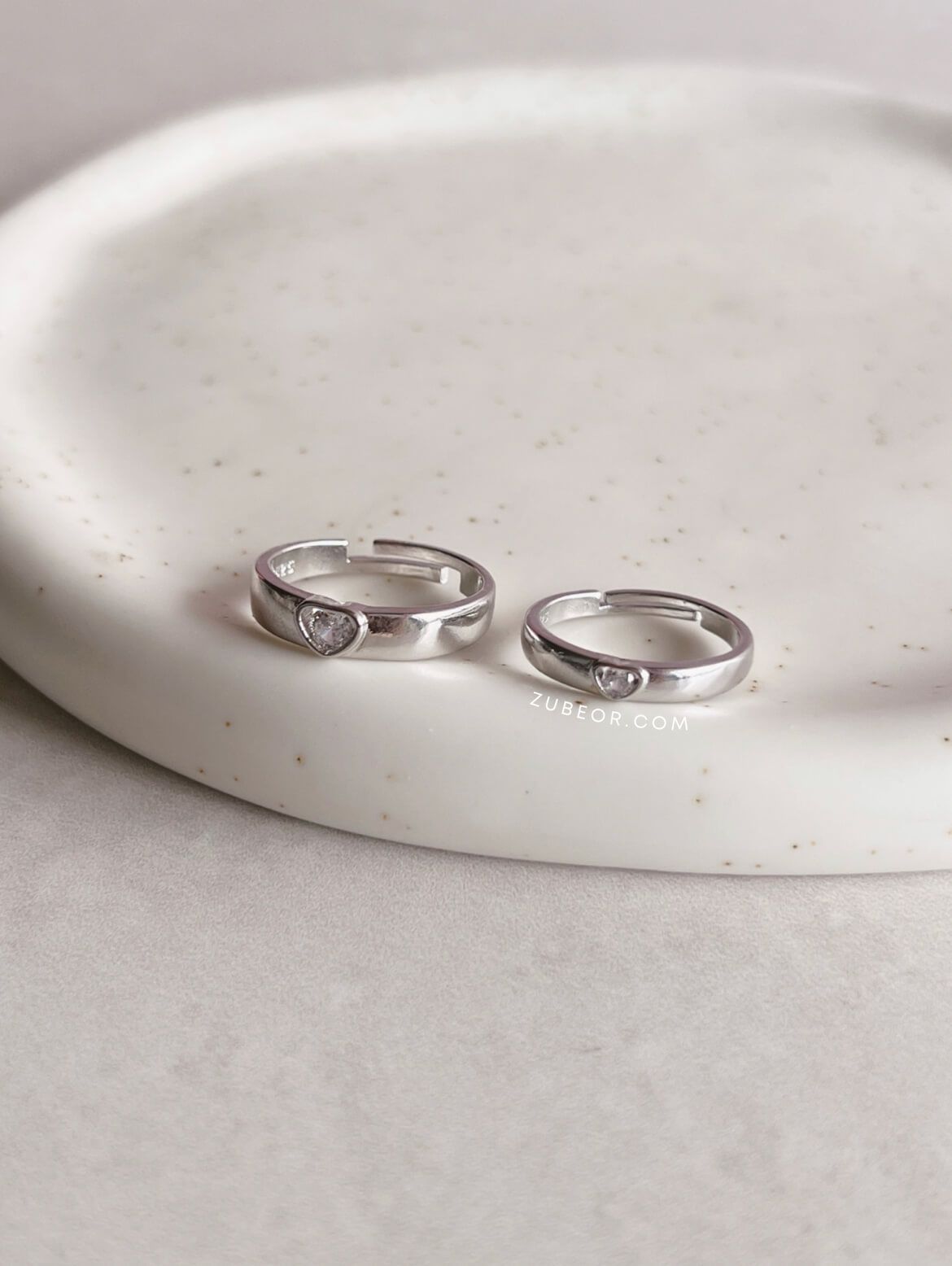 Set de anillo Corazón de Cristal 3