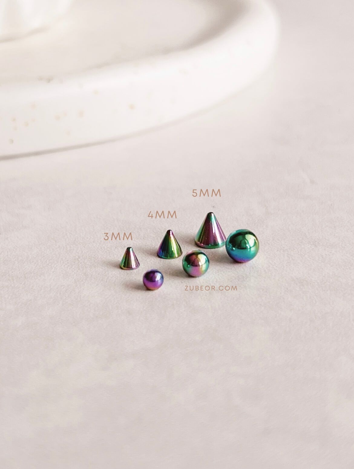 ¡LIQUIDACIÓN! Set de piercing falso esfera pico 10