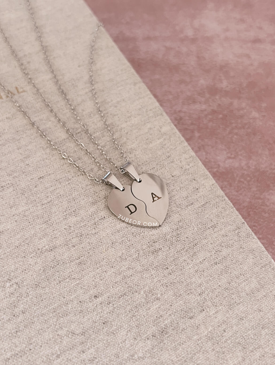 Set de cadenas corazón grabado (solo con pago previo) 7