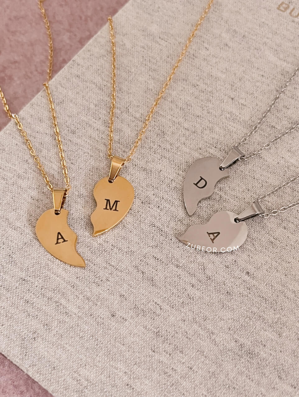 Set de cadenas corazón grabado (solo con pago previo) 3