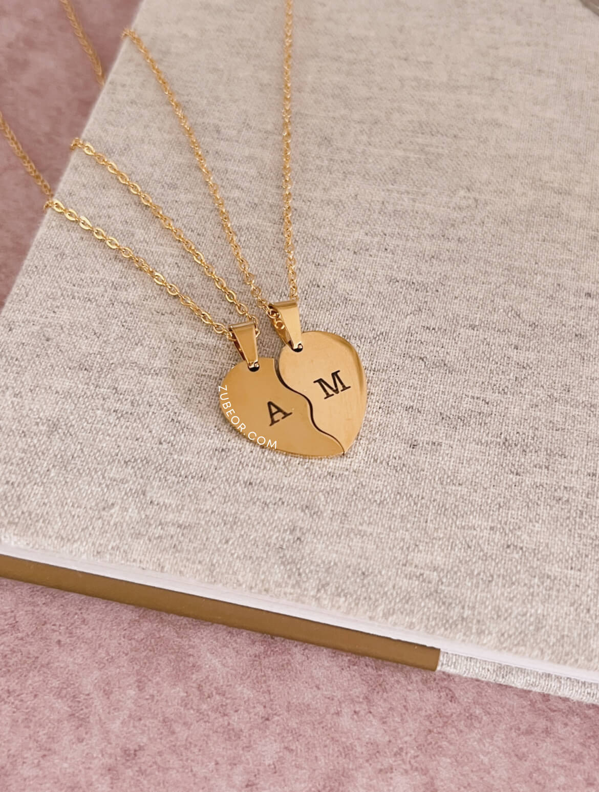 Set de cadenas corazón grabado (solo con pago previo) 8