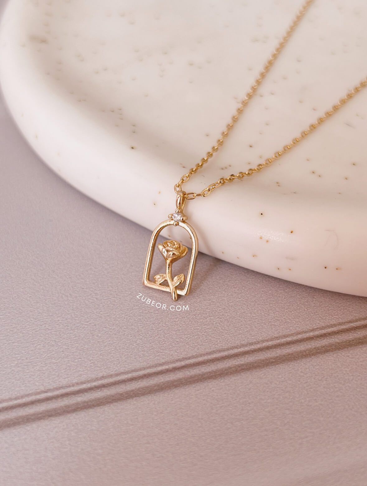 Cadena mini rosa 8