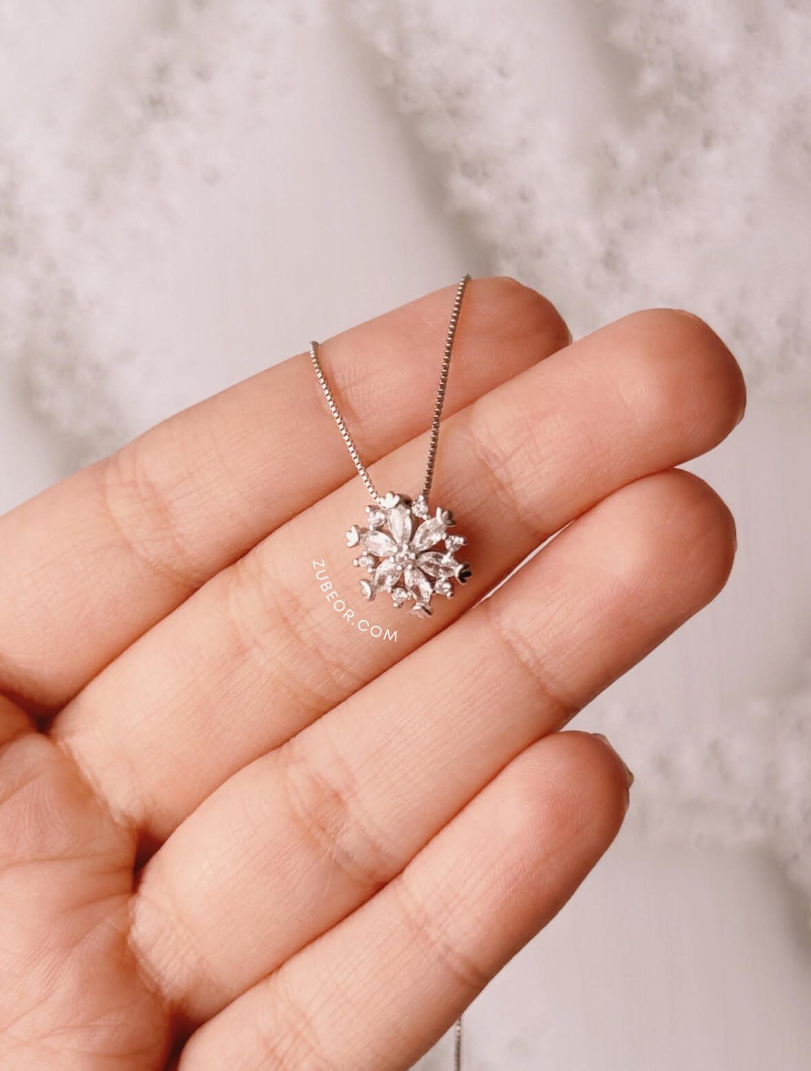 Cadena copo de nieve redondo 7