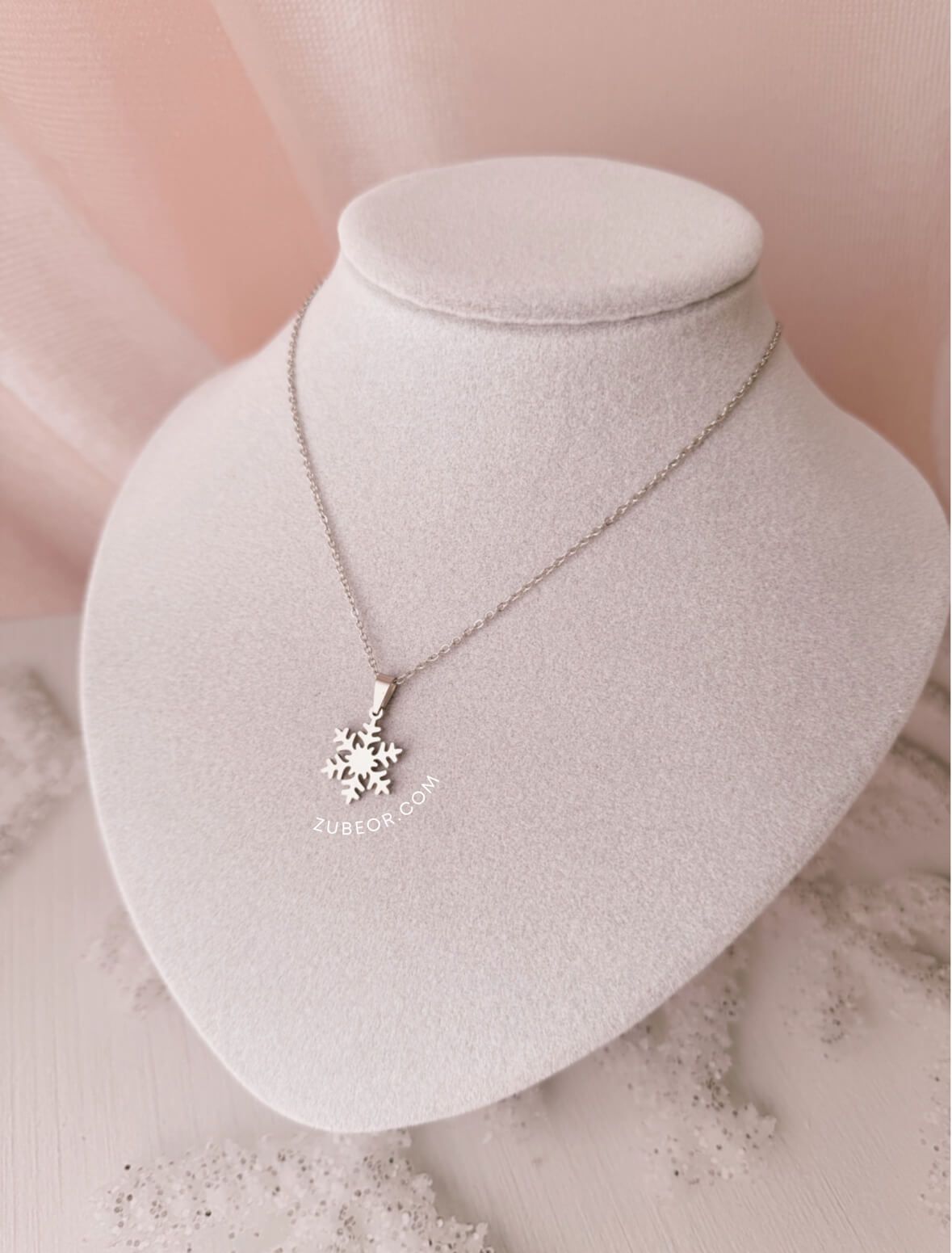 Cadena copo de nieve liso 4