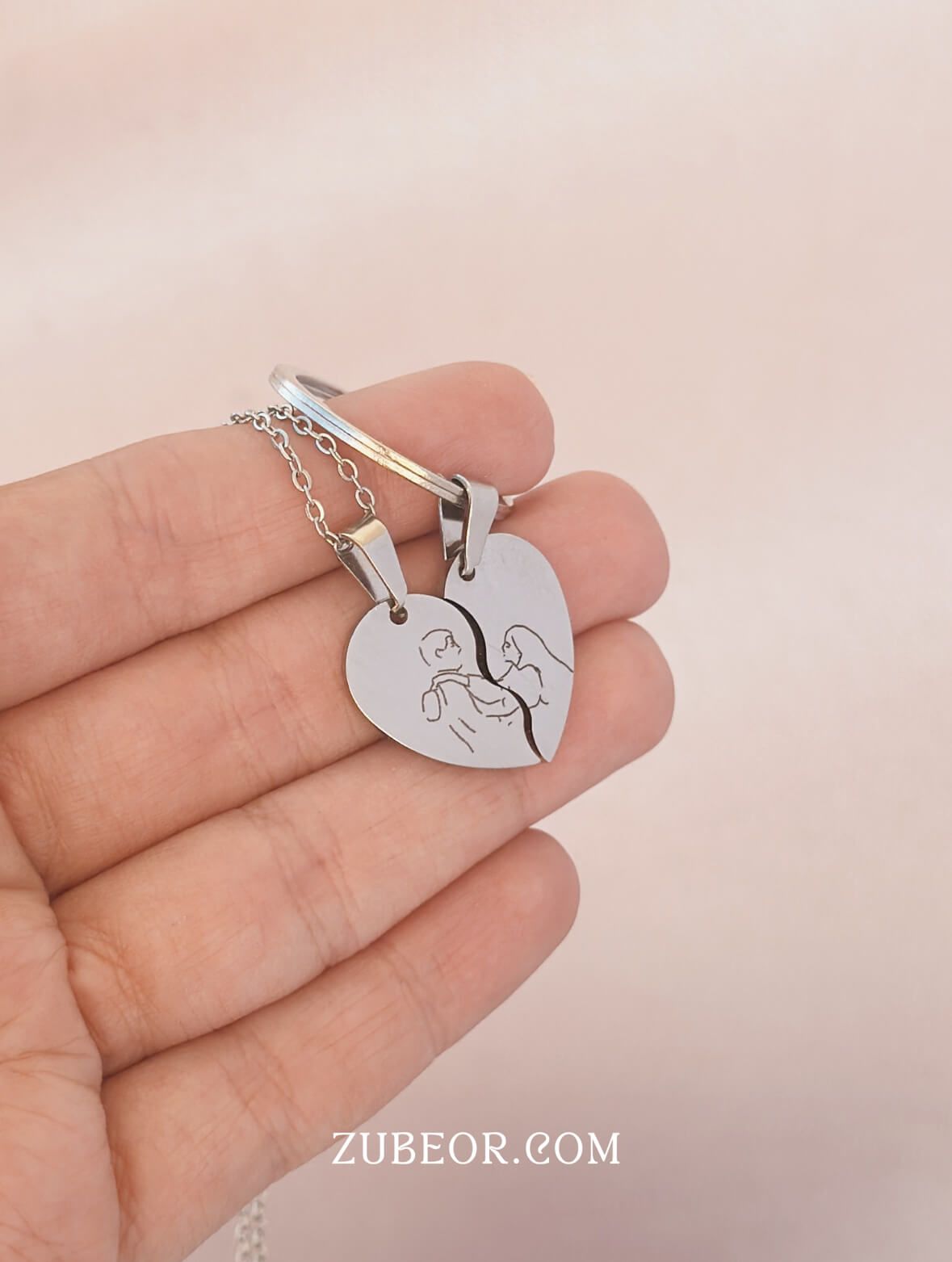 Set de cadenas corazón grabado (solo con pago previo) 5