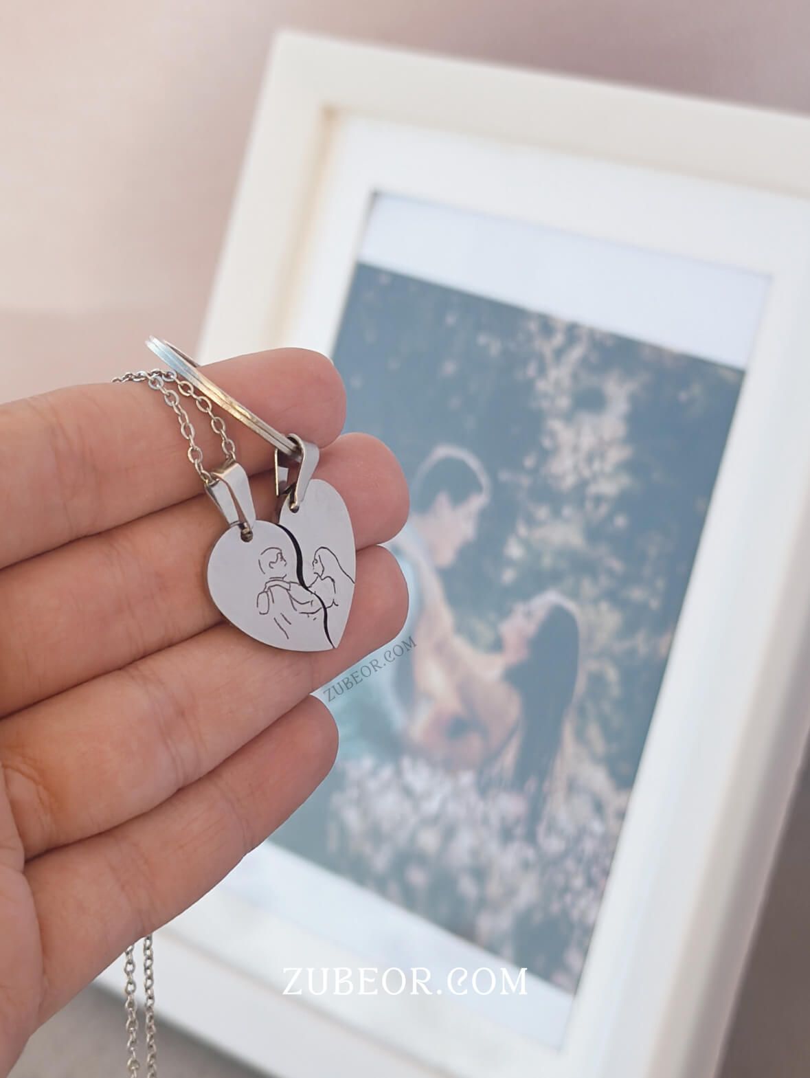 Set de cadenas corazón grabado (solo con pago previo) 2