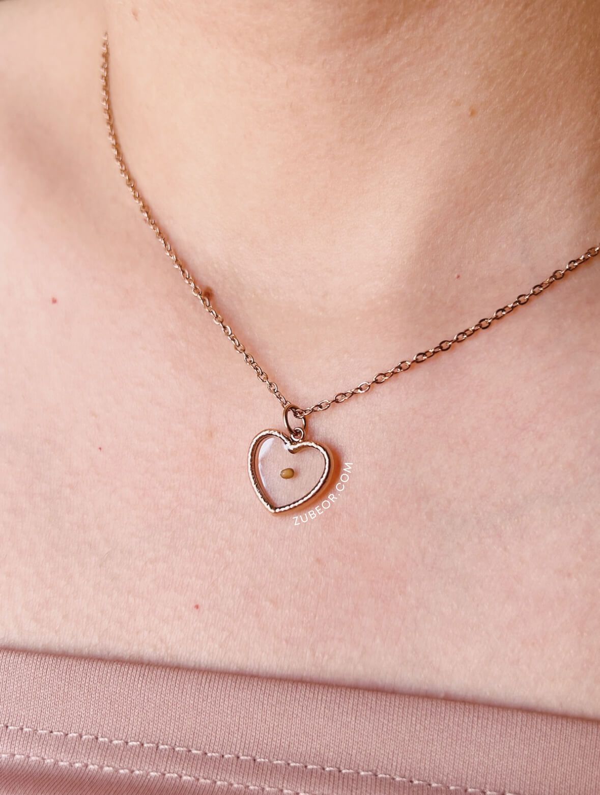 Cadena semilla de fe corazón