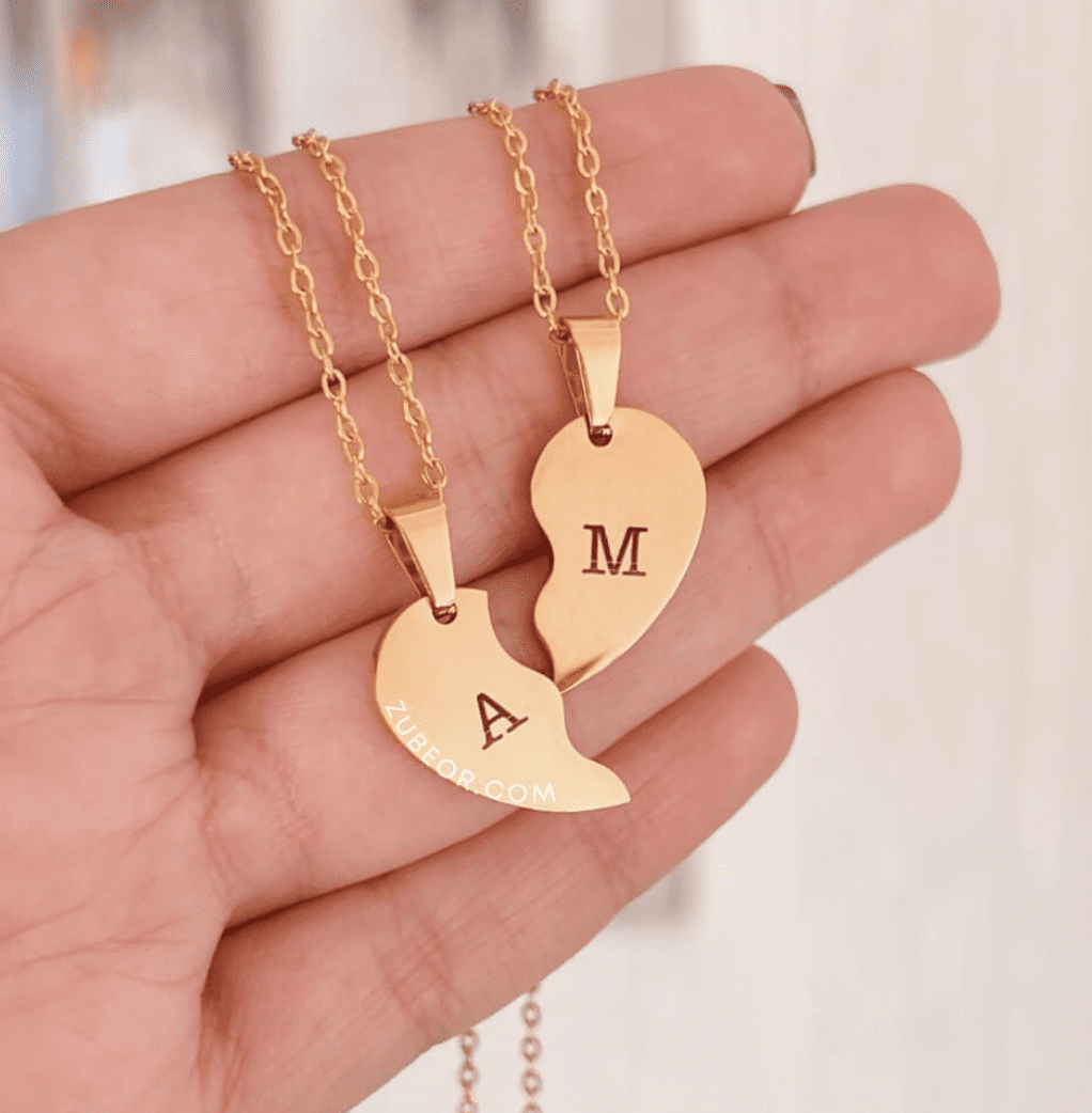 Set de cadenas corazón grabado (solo con pago previo) 14