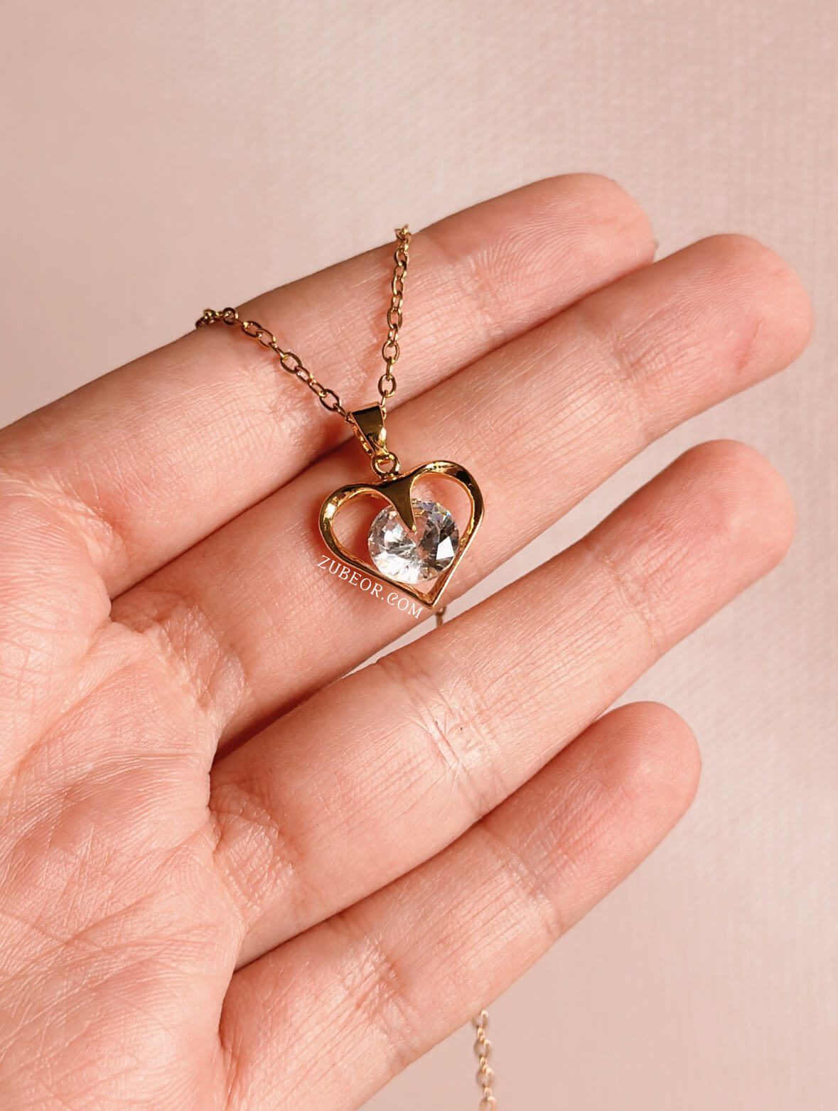 Cadena corazón forma diamante 3