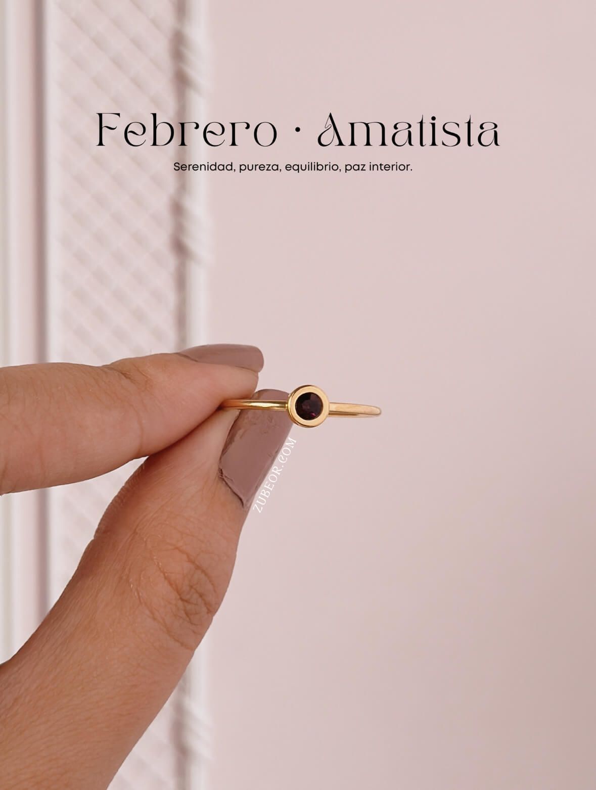 Anillo piedra de mes 7