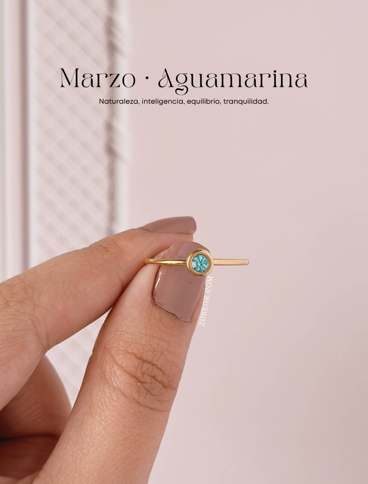 Anillo piedra de mes 8