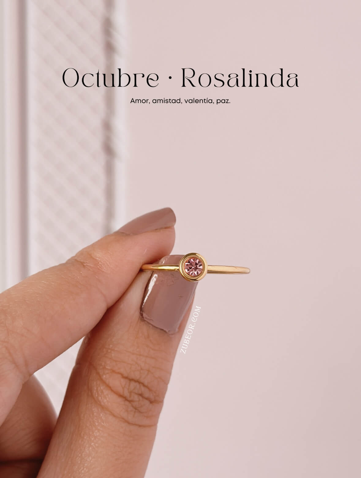 Anillo piedra de mes 15
