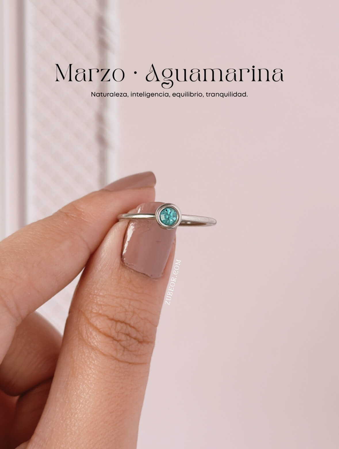 Anillo piedra de mes 20
