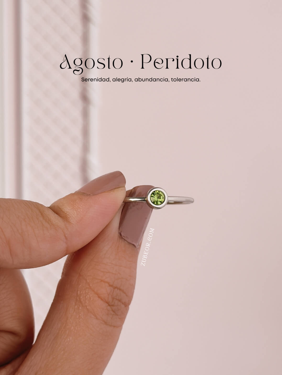 Anillo piedra de mes 25