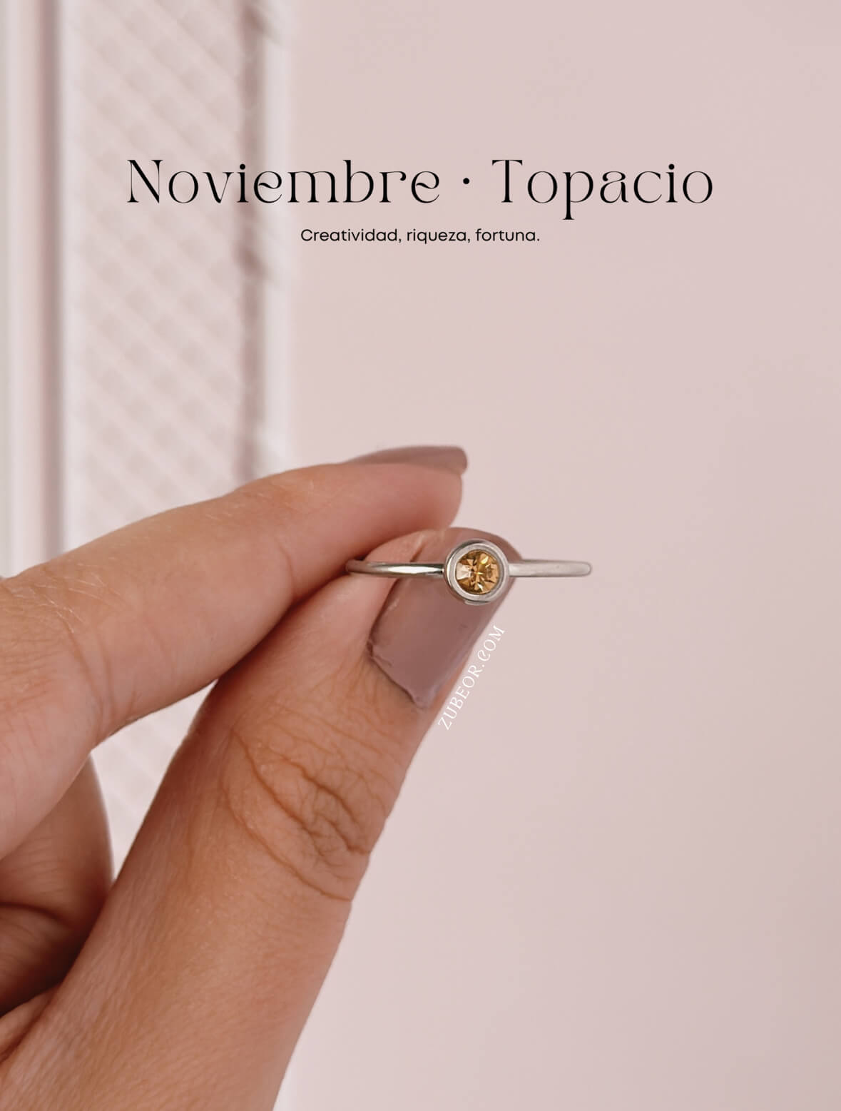 Anillo piedra de mes 28