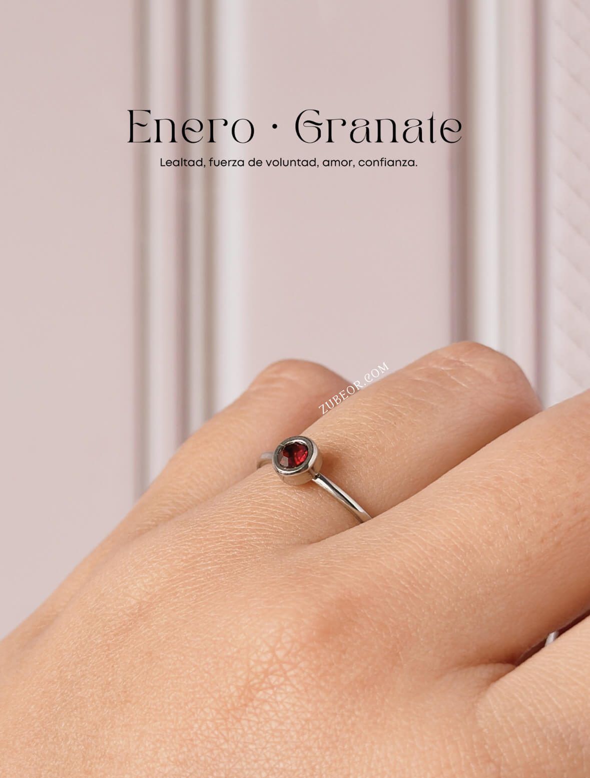 Anillo piedra de mes 42