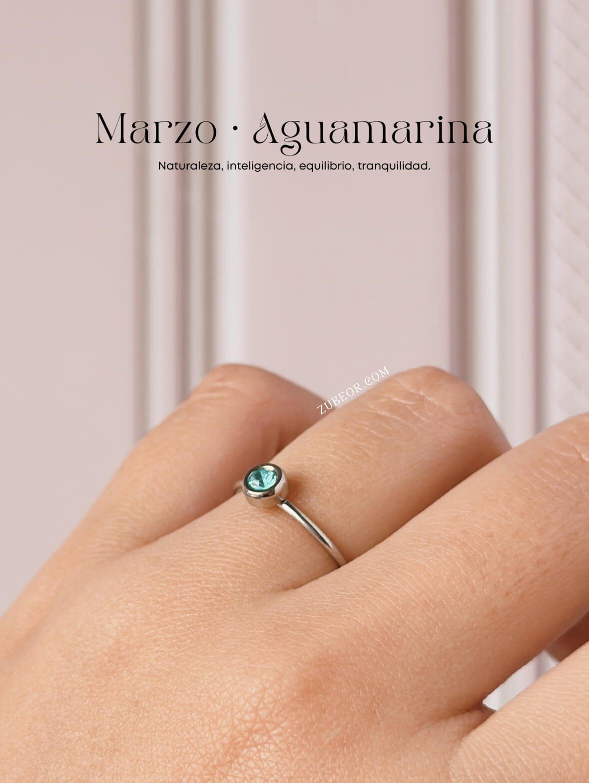 Anillo piedra de mes 44
