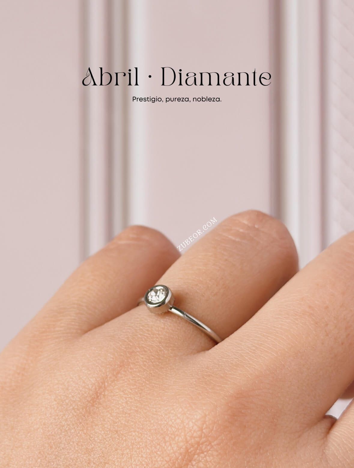 Anillo piedra de mes 45