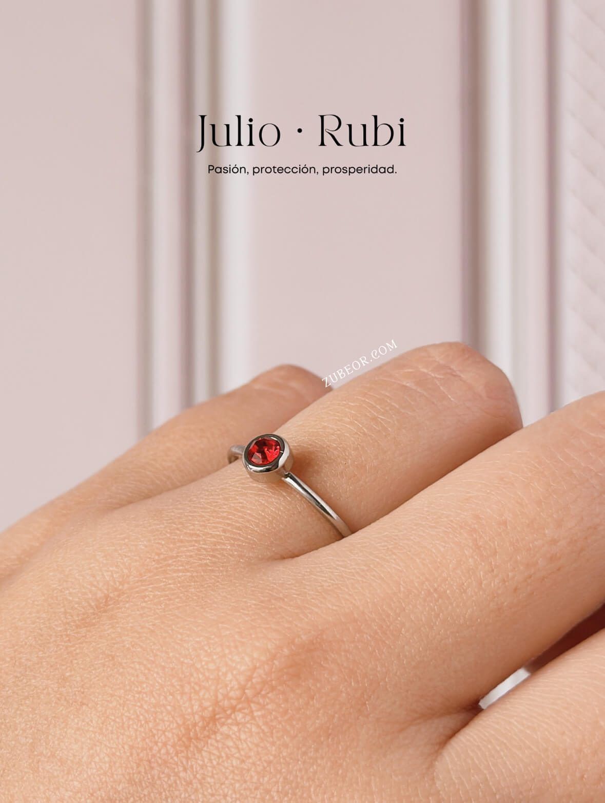 Anillo piedra de mes 48