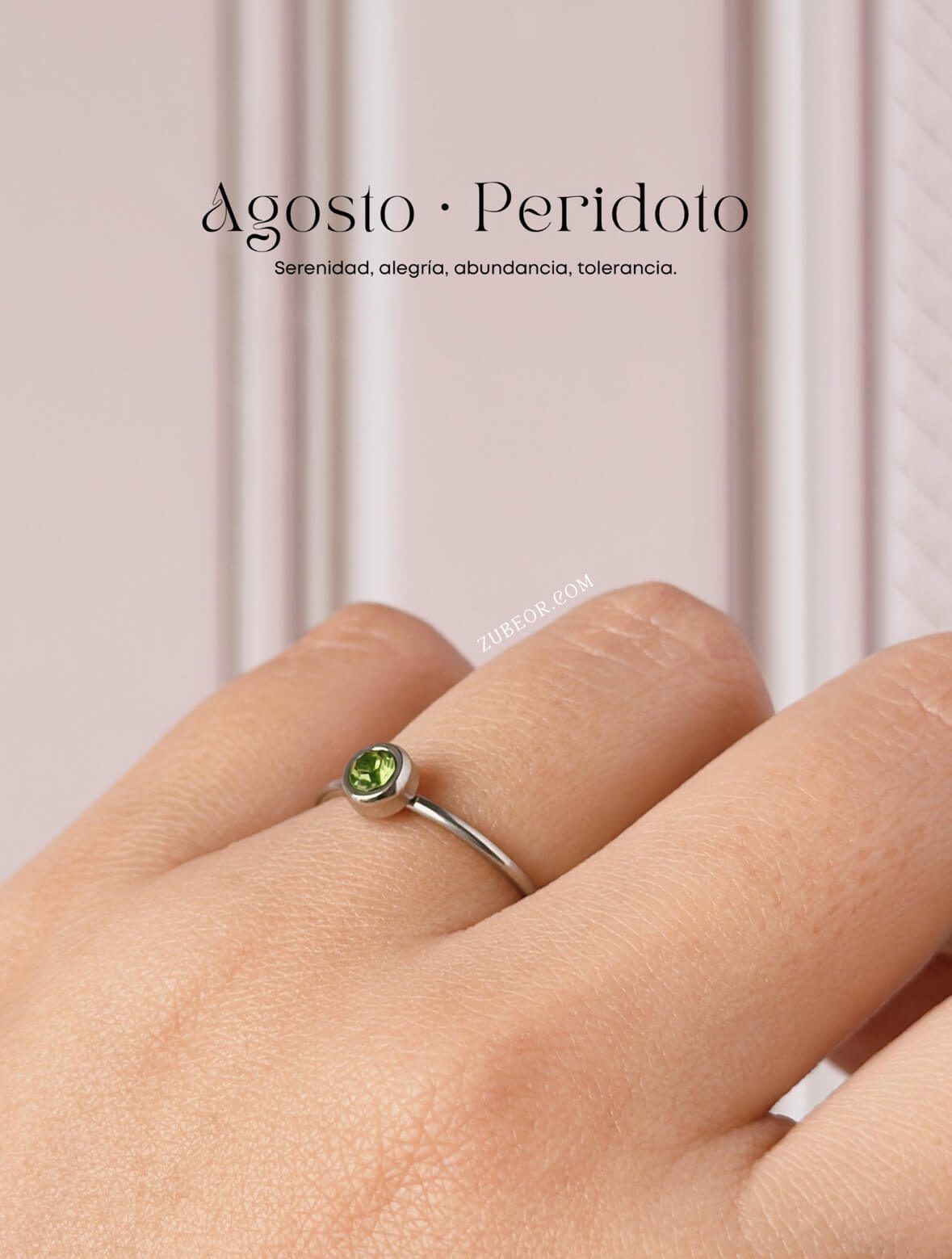 Anillo piedra de mes 49