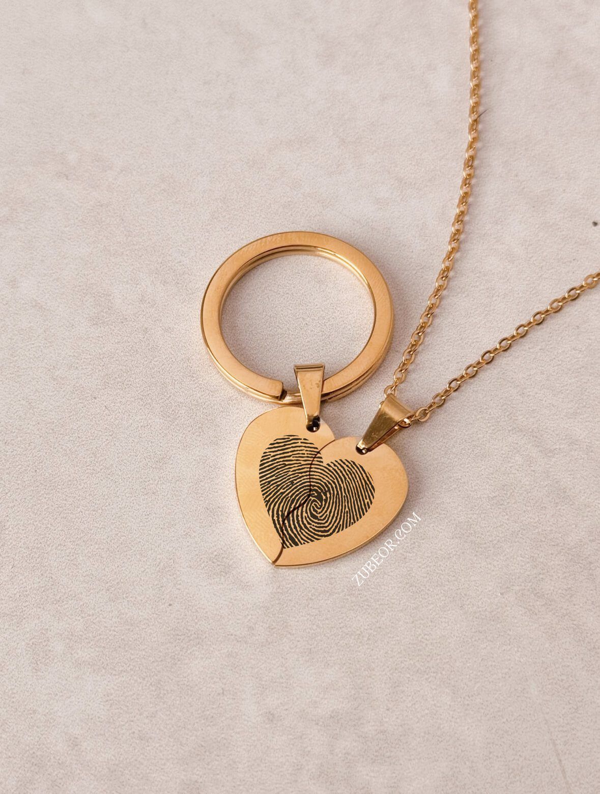 Set de cadenas corazón grabado (solo con pago previo) 4
