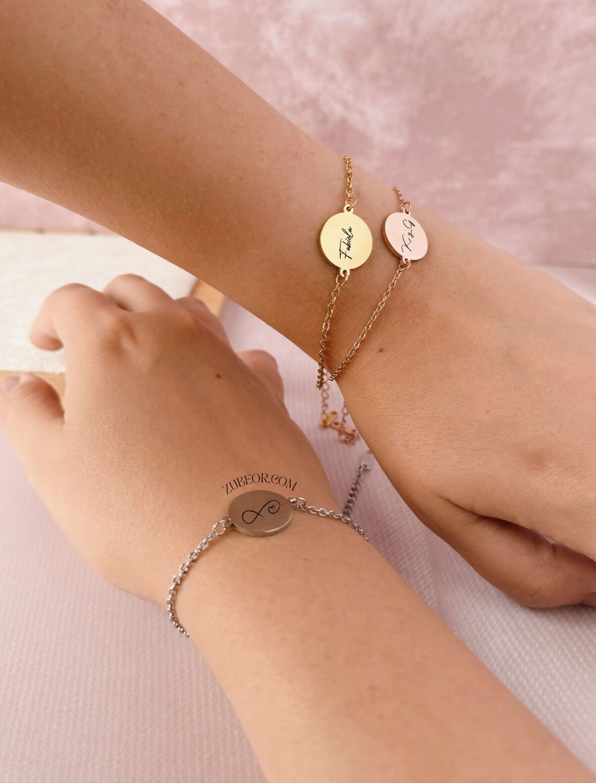 Pulsera grabada dije circular (solo con pago previo) 5