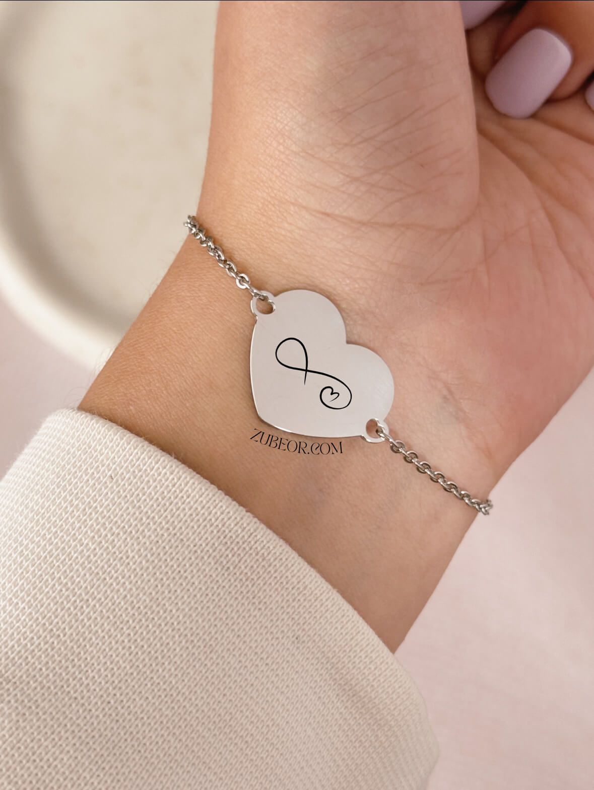 Pulsera corazón grabada (solo pago previo) 5