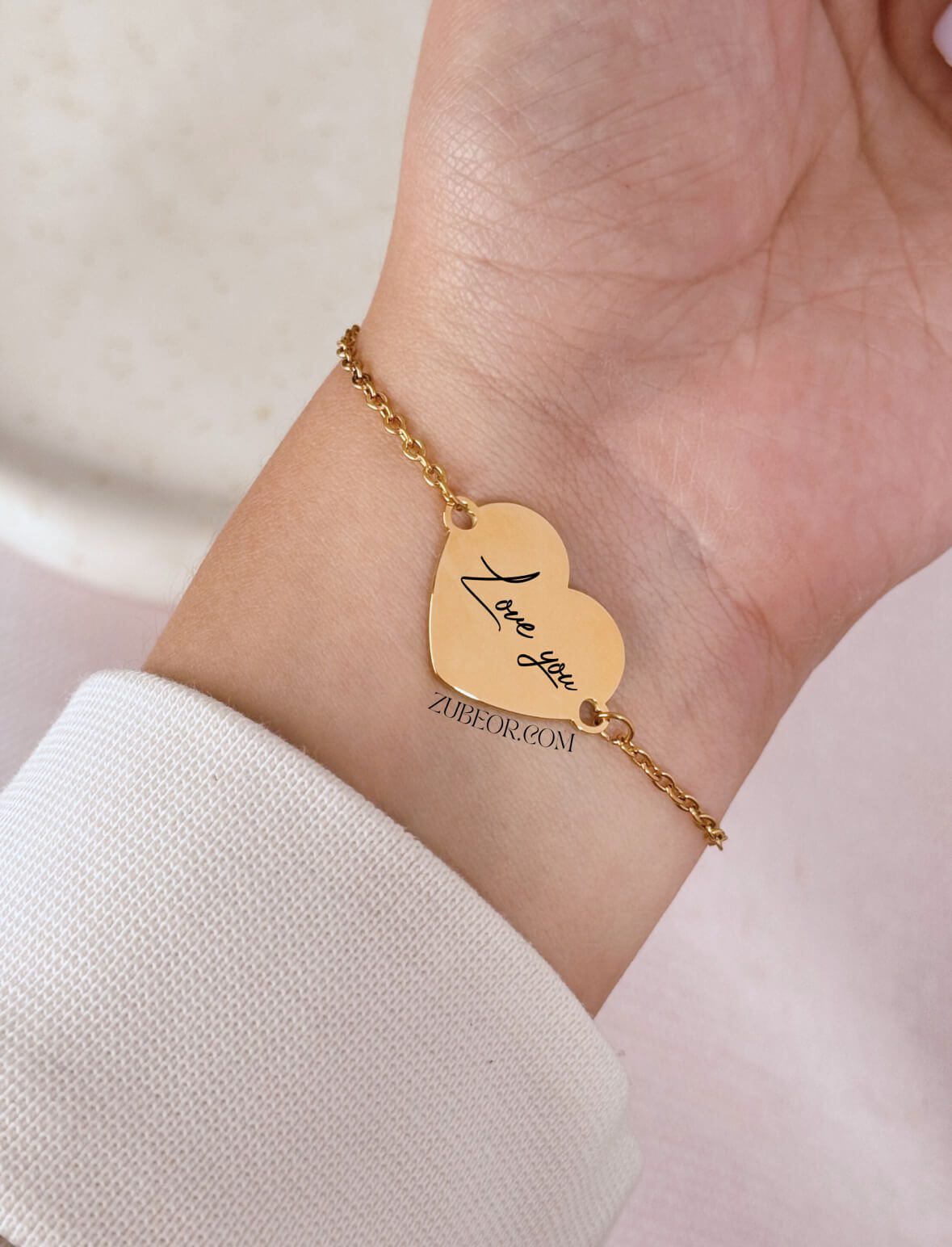 Pulsera corazón grabada (solo pago previo) 4