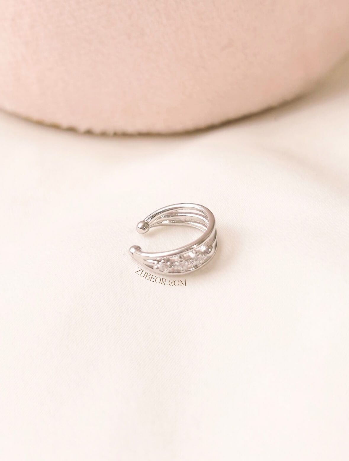 Earcuff tres cristales triple aro 4