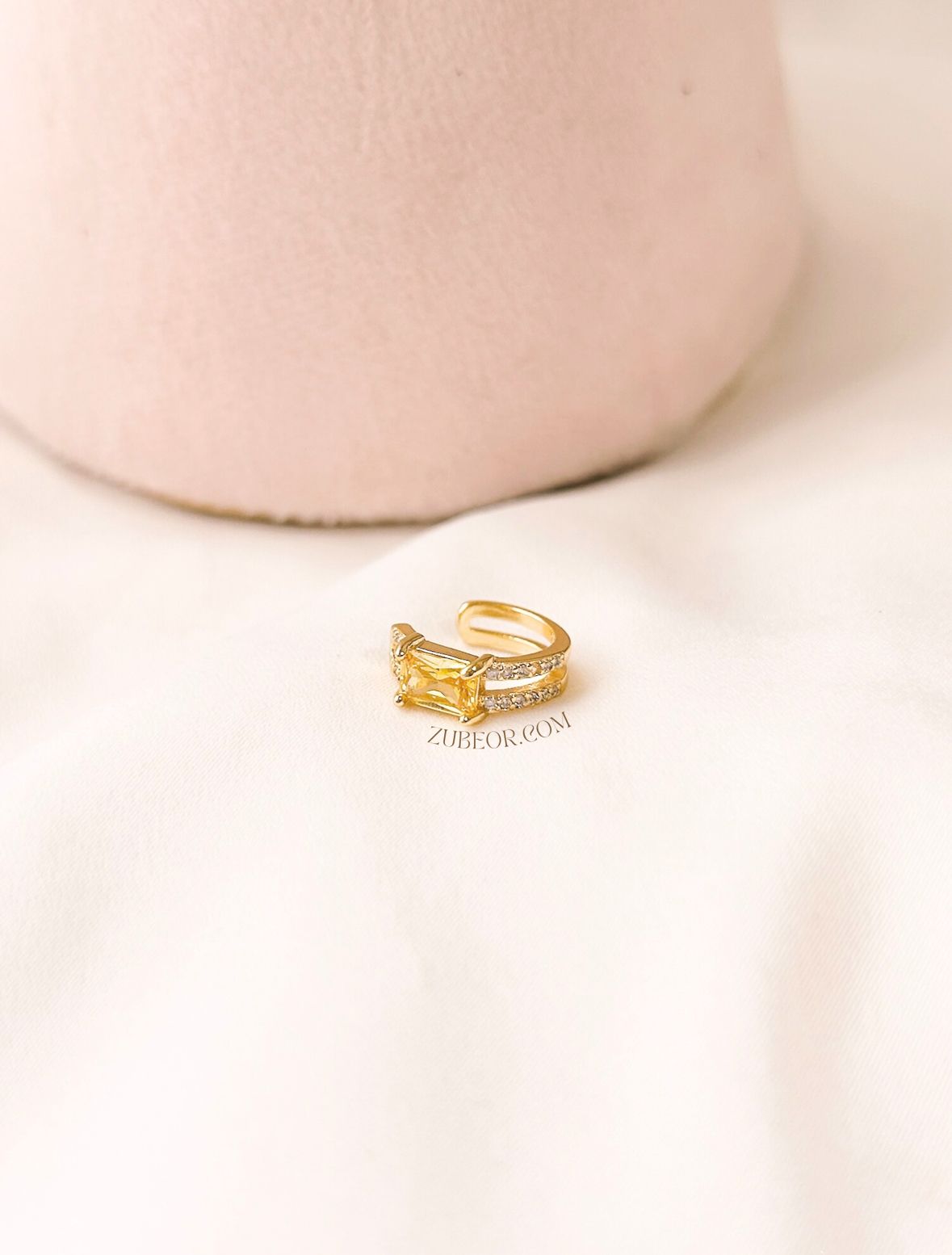 Earcuff cristal amarillo 3