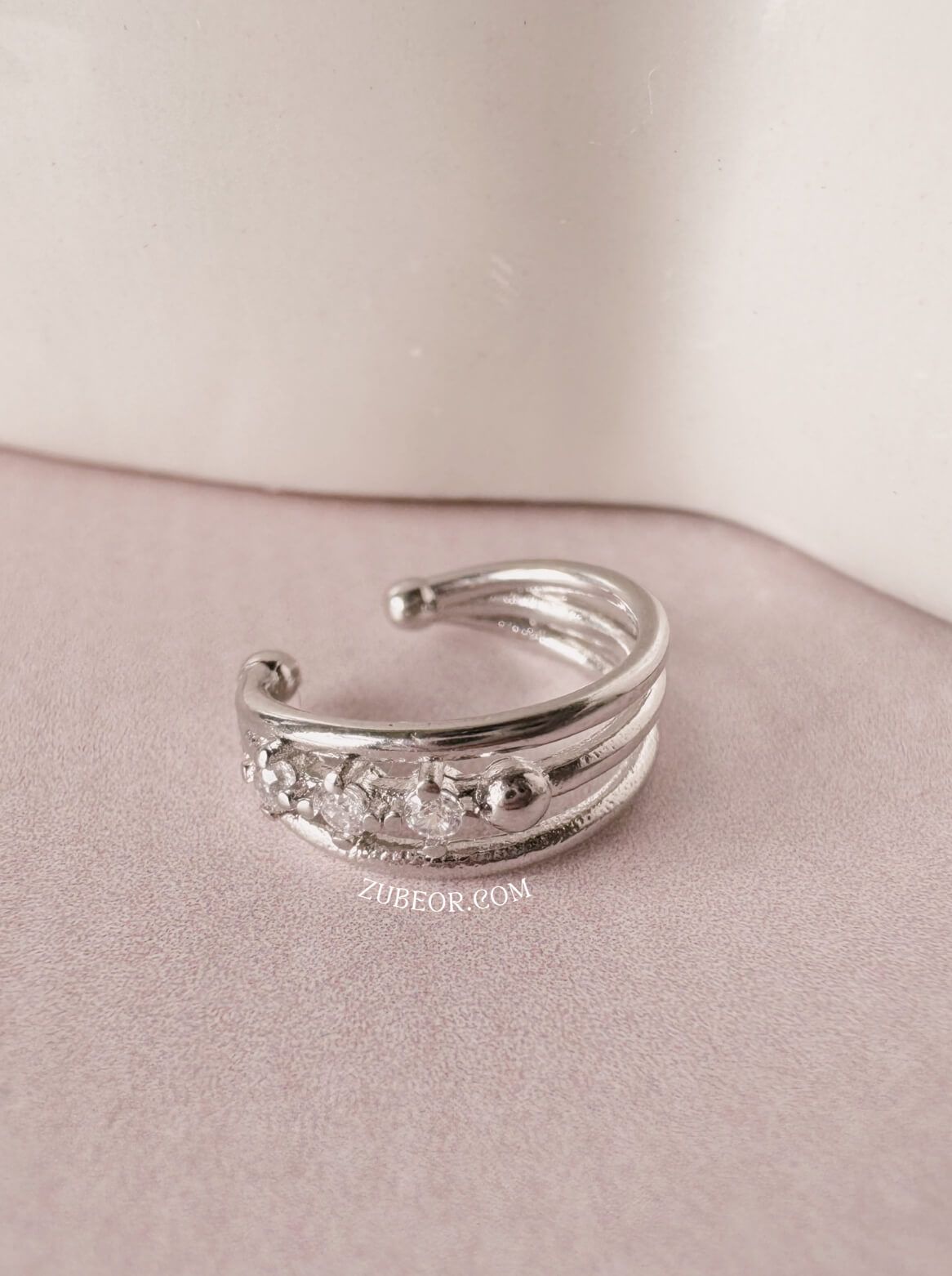 Earcuff tres cristales triple aro