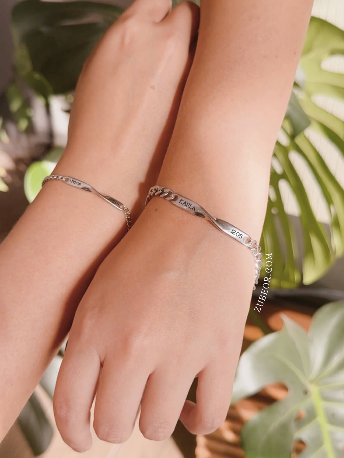 Set de pulseras grabadas para parejas (solo con pago previo) 8