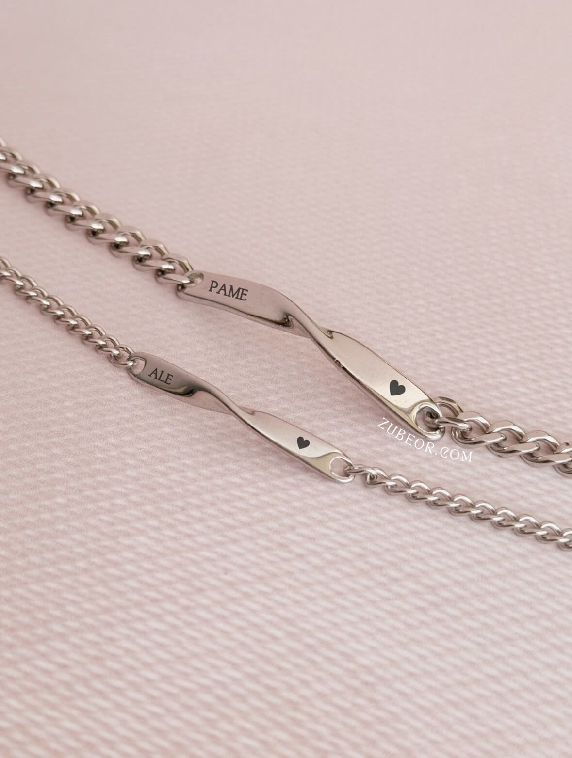 Set de pulseras grabadas para parejas (solo con pago previo) 7