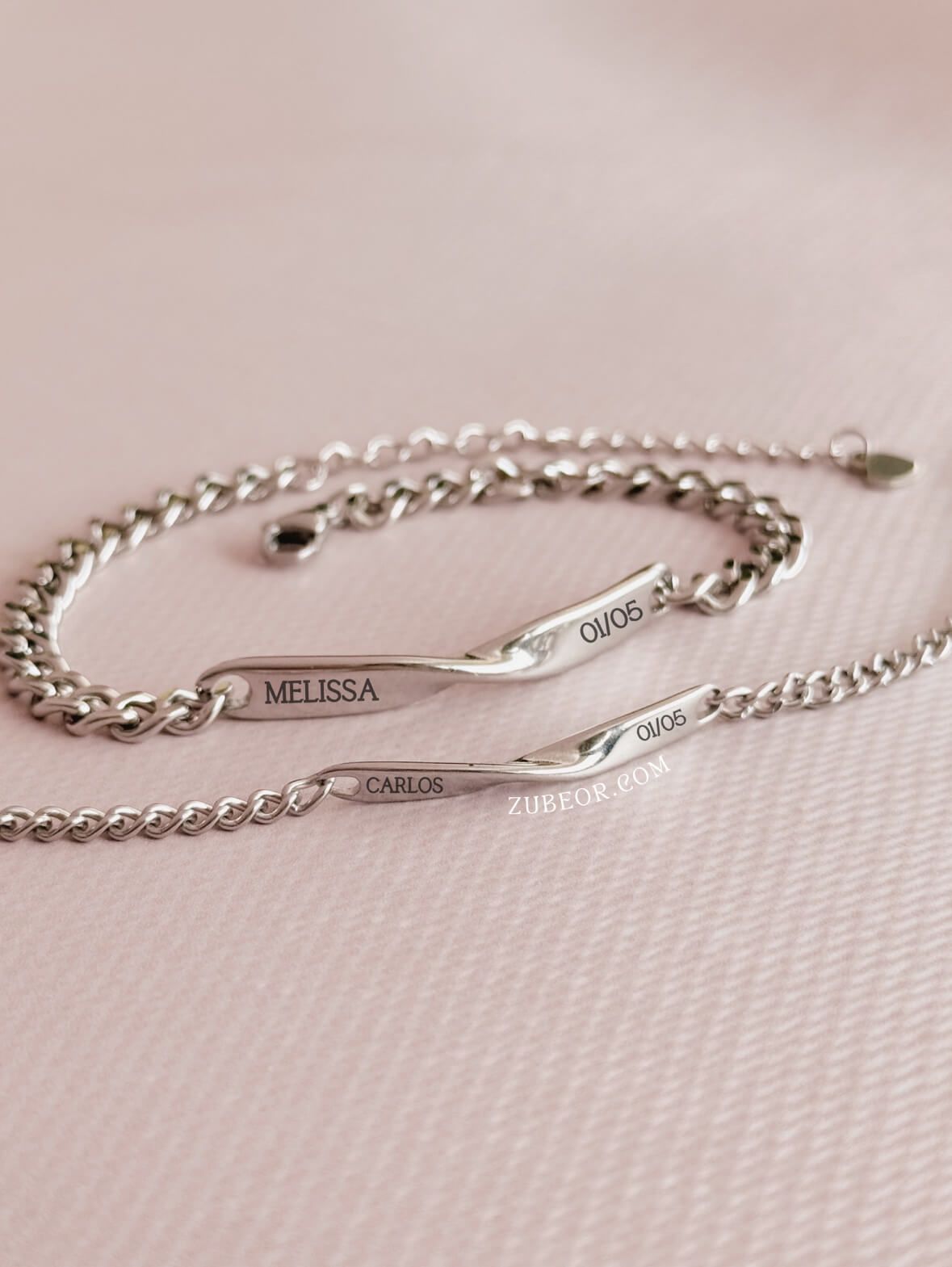 Set de pulseras grabadas para parejas (solo con pago previo) 4