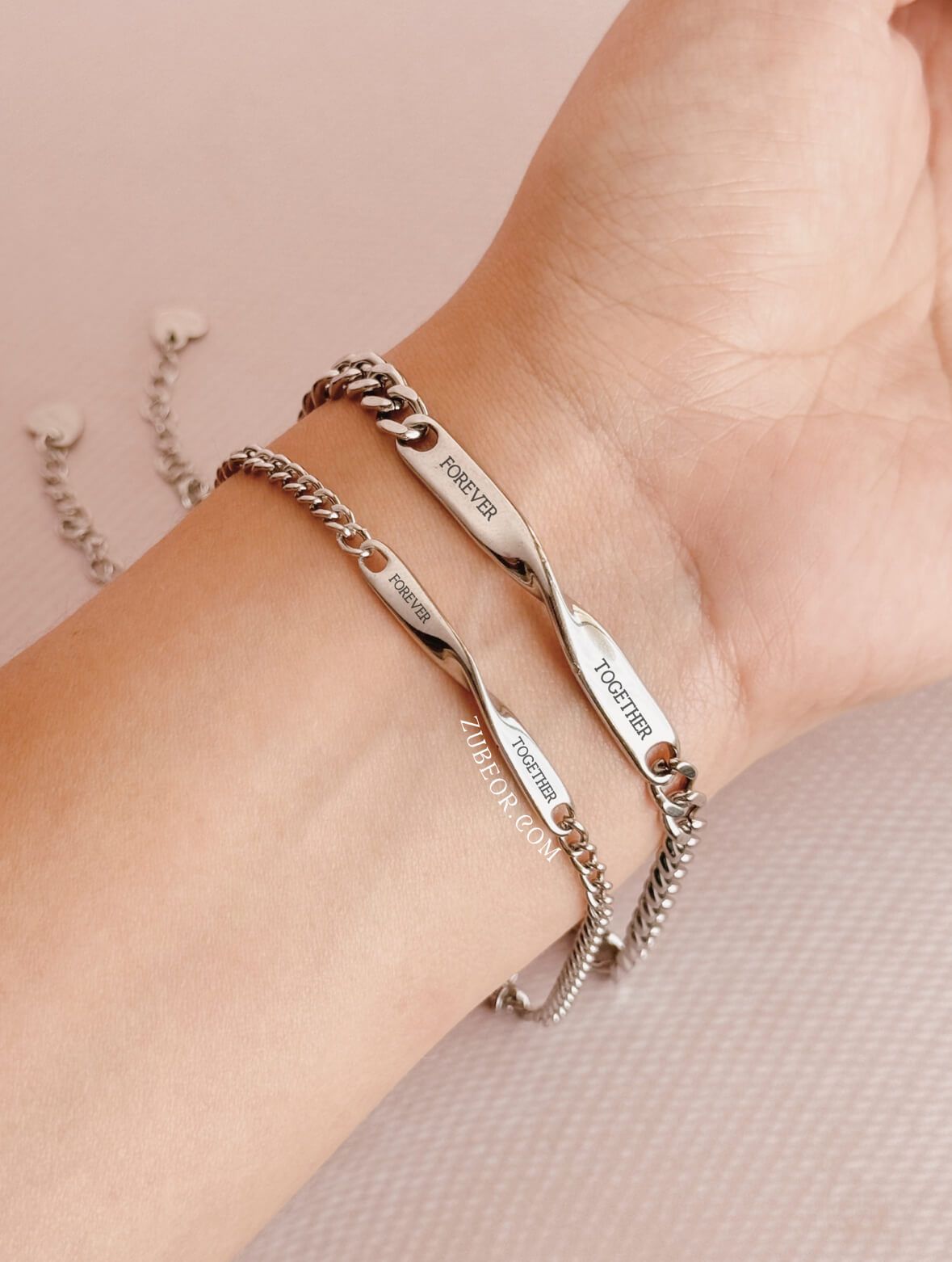 Set de pulseras grabadas para parejas (solo con pago previo) 5