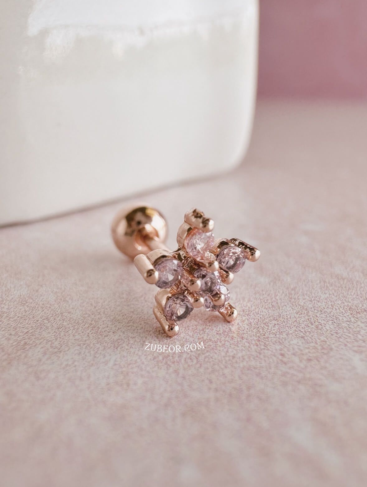 Piercing flor de cristal 5