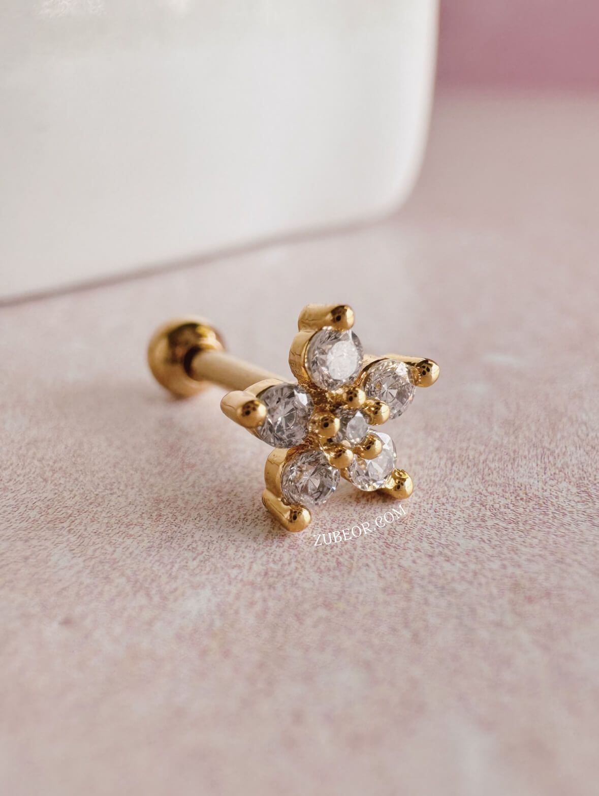 Piercing flor de cristal 6