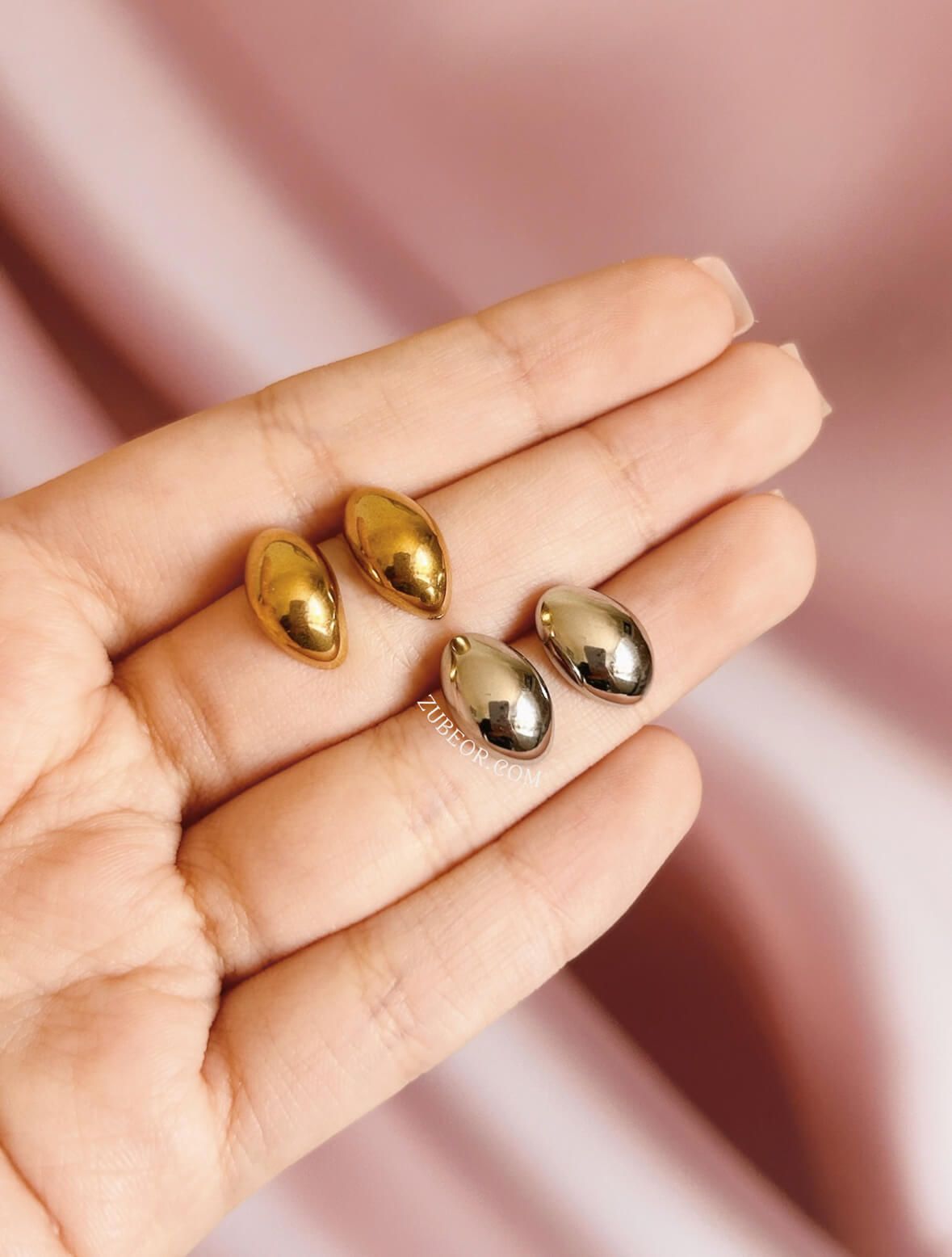 Aretes clásicos media luna pequeño 3