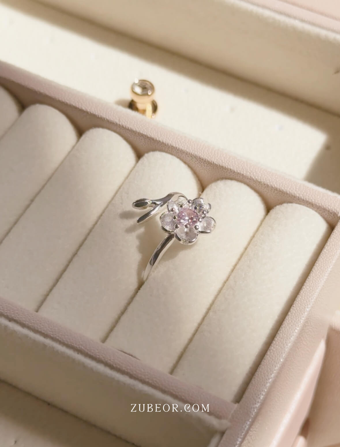Anillo sakura rosa 6