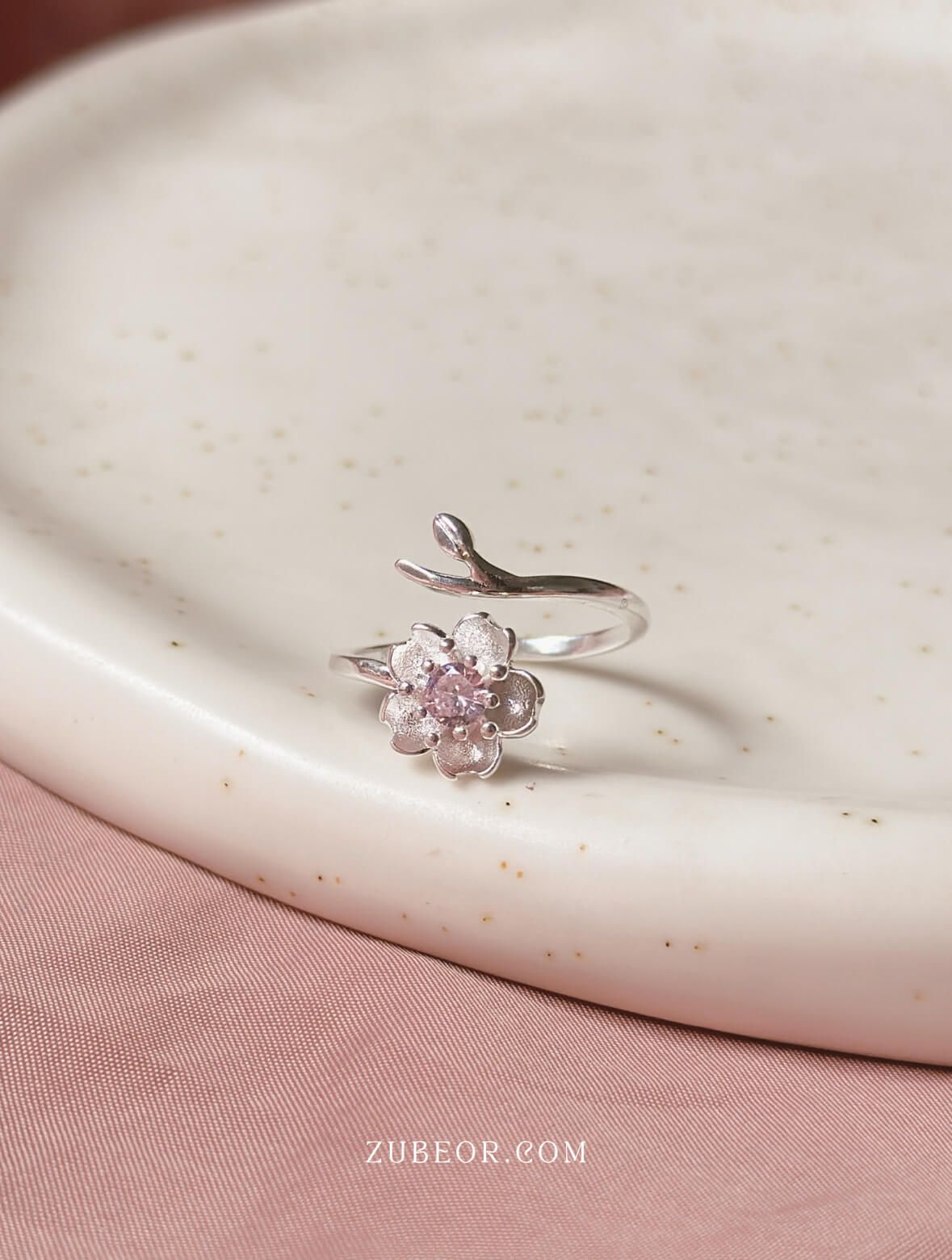 Anillo sakura rosa 3
