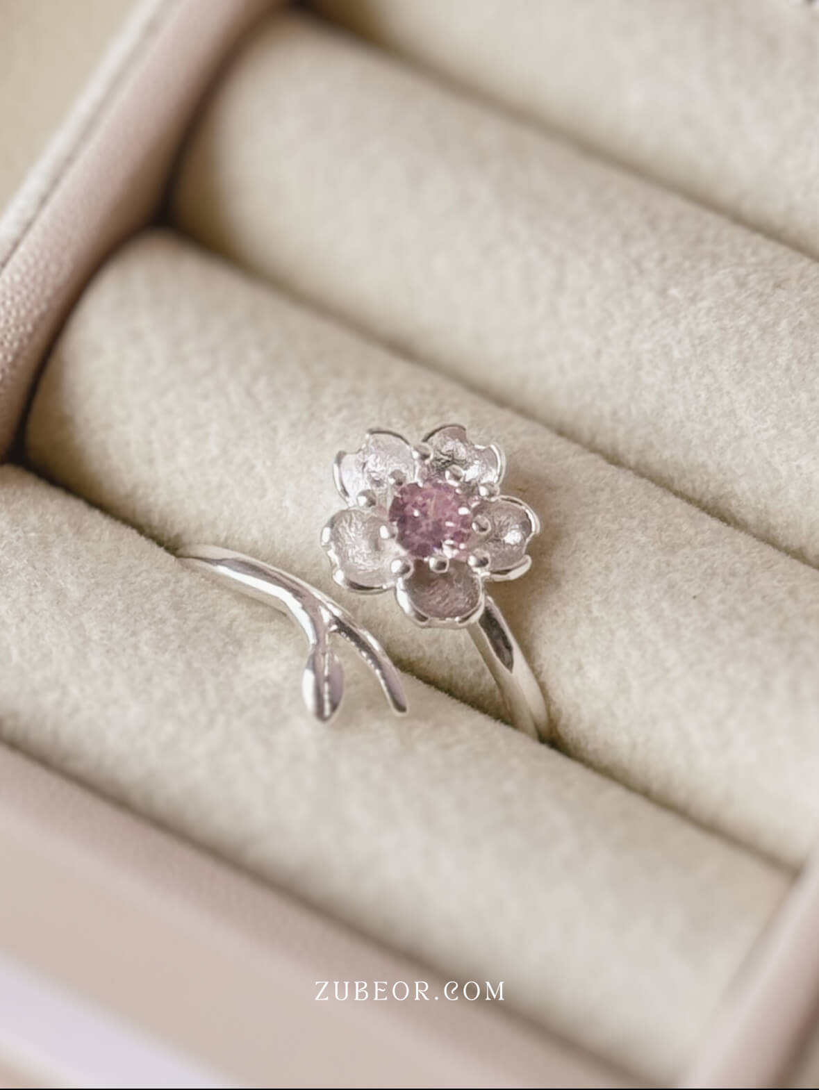 Anillo sakura rosa 5