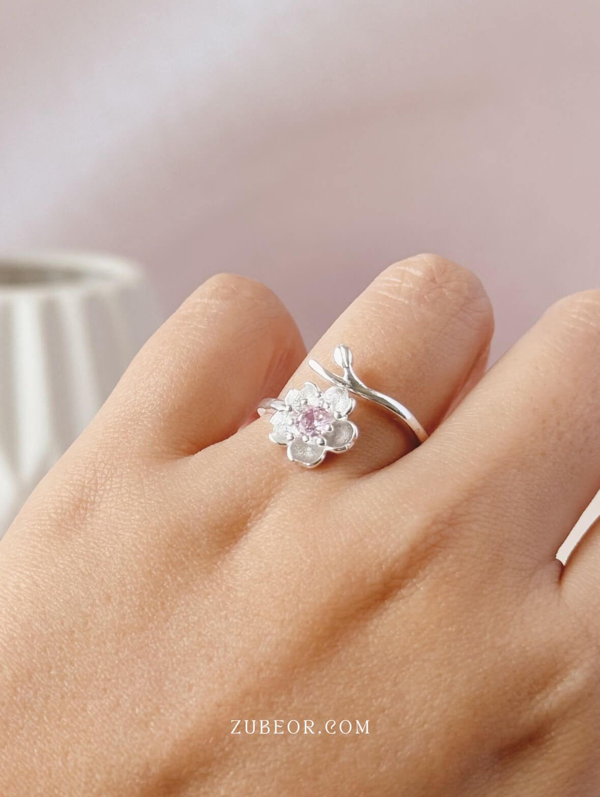 Anillo sakura rosa 2